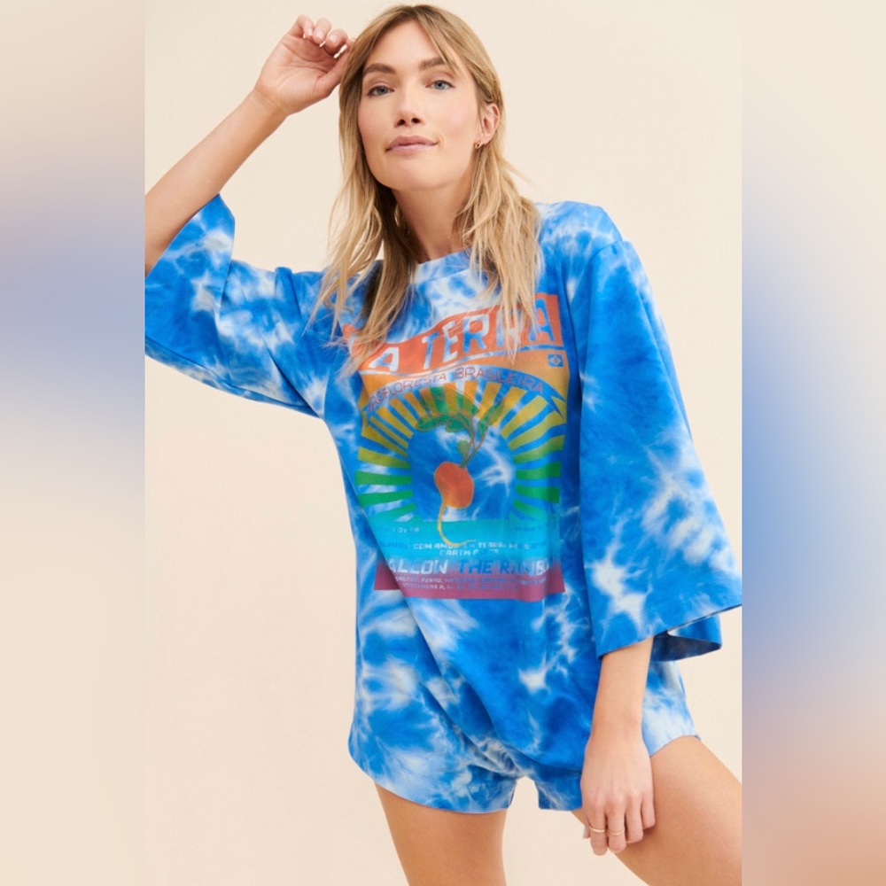 FARM Rio Radish Tie-Dyed Playsuit Small